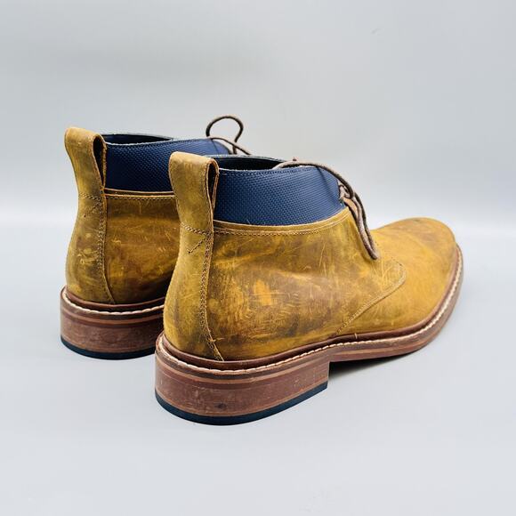 Cole Haan Boots Mens 9 Brown Leather Colton Chukka Ankle Lace Up Winter Shoes - Picture 8 of 12